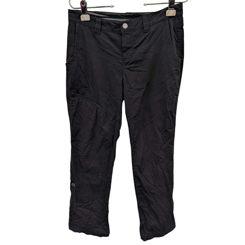 Eddie‎ Bauer Women's Travex Sightscape Convertible Roll-Up Pants Black- 4